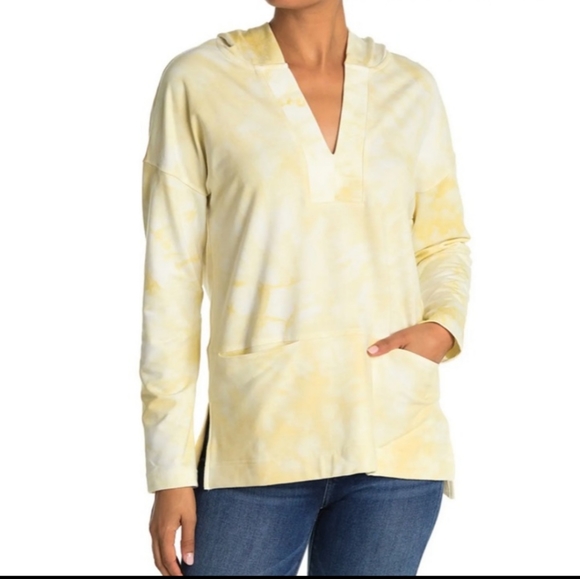 🆕️💛MELLODAY OVERSIZED TIE DYE HOODED PULLOVER, SZ XS - Picture 1 of 8